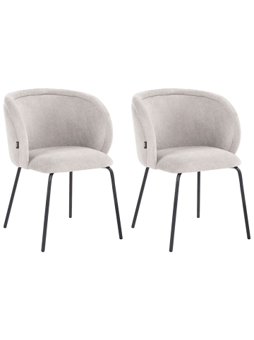 Beliani 2er-Set Esszimmerstuhl SARASOTA in Weiß/Schwarz