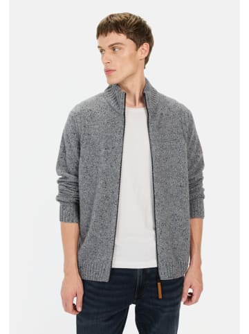 Camel Active Strickjacke aus nachhaltiger Merinowolle in Grau