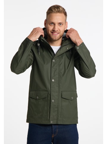 MO Herren Regenjacke Mit Innenprint in Dunkeloliv