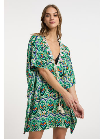 IZIA Damen Kimono in Grün Mehrfarbig