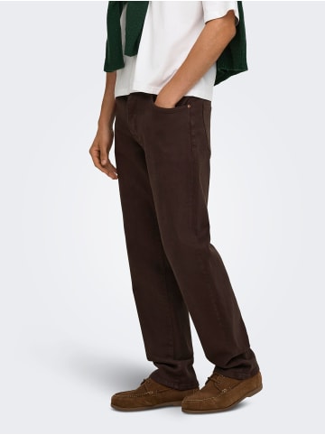 ONLY & SONS Straight-Fit jeans in Coffee Bean