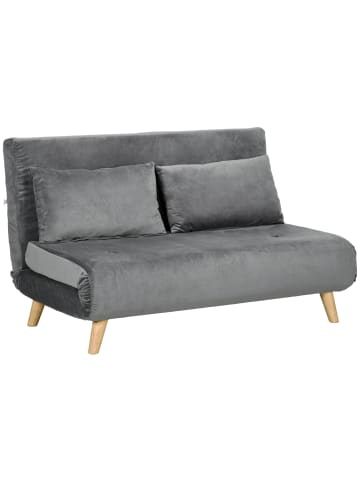 HOMCOM Schlafsofa-130L x 78B x 79H cm-Grau