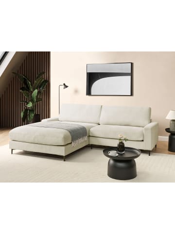 Beliani Ecksofa MALOY in Weiß/Schwarz - (W) 272 x (H) 87 x (L) 189 cm rechtsseitig