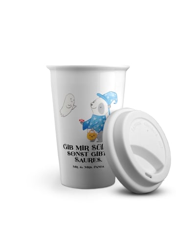 Mr. & Mrs. Panda Thermobecher Panda Zauberer mit Spruch in Weiß