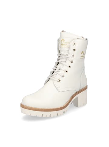 PANAMA JACK Schnürstiefelette in creme weiß