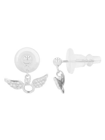 Adeliás Damen Ohrringe – Ohrstecker aus 925 Silber mit Zirkonia in silber