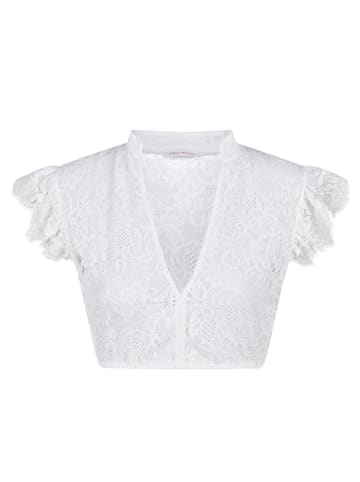 Nina von C. Dirndl-Bluse Flügelärmel in weiss