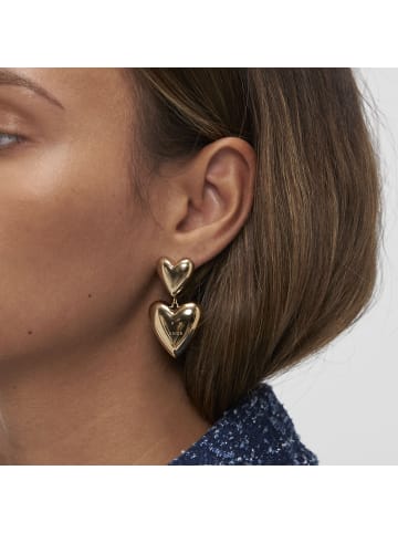 Copenhagen Studios Ohrstecker Puffy Hearts in gold