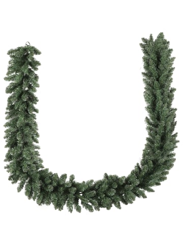 HOMCOM Weihnachtsgirlande-270L x 25B x 25H cm-Grün