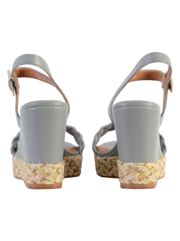 Divine Factory Sandale mit Keilabsatz Blau