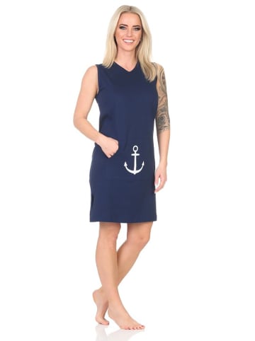 NORMANN Nachthemd Strandkleid Maritimer Look in marine