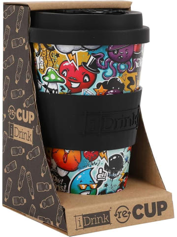 i-Drink RPET-Kaffeebecher mit Silikonverschluss 435 ml Becher Urban