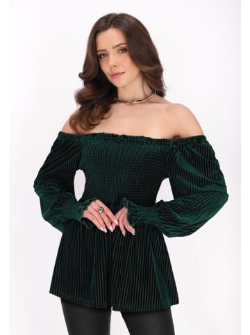 faina Women Blouse in Black Green