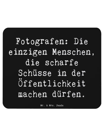 Mr. & Mrs. Panda Mauspad Spruch Fotograf Schüsse mit Spruch in Schwarz
