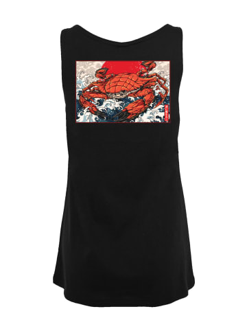 F4NT4STIC Ladies Tanktop Welle Crab Japan in schwarz