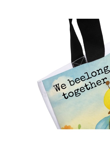 Mr. & Mrs. Panda Shopper Biene Verliebt Design mit Spruch in Weiß