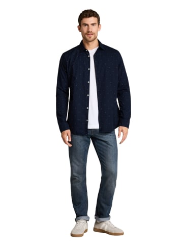 Tom Tailor Hemd FITTED PRINTED STRETCH SHIRT in Blau
