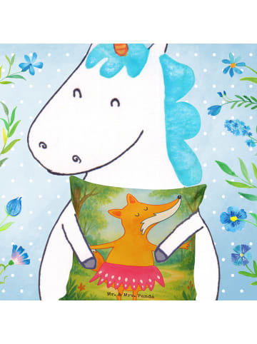 Mr. & Mrs. Panda Sofakissen Fuchs Ballerina Design ohne Spruch in Weiß