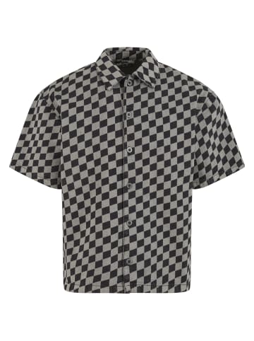 Urban Classics Urban Classics Laser Check Printed Boxy Shirt in blacklasercheck