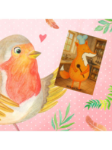 Mr. & Mrs. Panda Glückwunschkarte Fuchs Koch Design ohne Spruch in Weiß