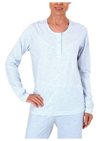 NORMANN Shirt Top langarm Streifen Mix & Match - 45353 in hellblau