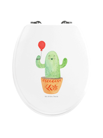 Mr. & Mrs. Panda Toilettendeckel Kaktus Luftballon ohne Spruch in Weiß