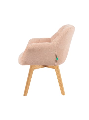 DUBI Möbel 2er-Set: Drehstuhl Mika-Ava in Rosa - (B)65 x (H)81 x  (T)66 cm