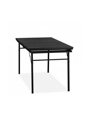 relaxdays Gartentisch in Schwarz - (B)166 x (H)76 x (T)78 cm
