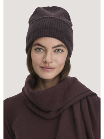 Hessnatur Hessnatur Strick Mütze aus Bio-Merinowolle mit Cashmere in schwarzbeere