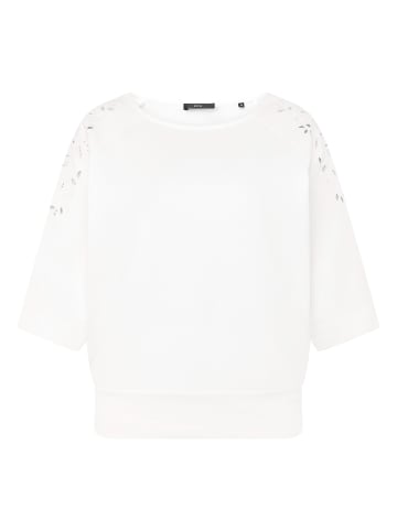 Zero Sweatshirt mit Lochmuster in Patch Cream/Cream