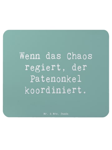 Mr. & Mrs. Panda Mousepad Spruch Patenonkel Held mit Spruch in Meeresbrise