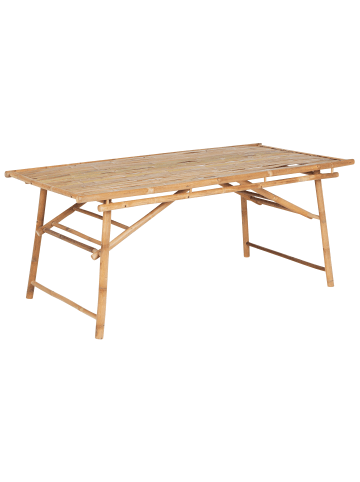 Beliani Esstisch TINDARI in Braun - (W) 90 x (H) 75 x (L) 180 cm