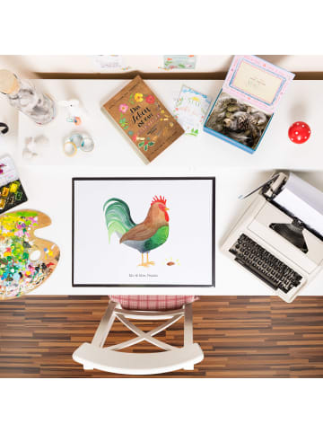 Mr. & Mrs. Panda schreibtischunterlage Hahn Korn ohne Spruch in Weiß