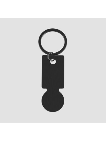 Adeliás Unisex Anhänger – Schlüsselanhänger aus Edelstahl in schwarz