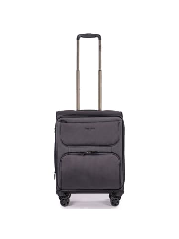 Stratic Bendigo Light + 4 Rollen Kabinentrolley 54 cm mit Dehnfalte black