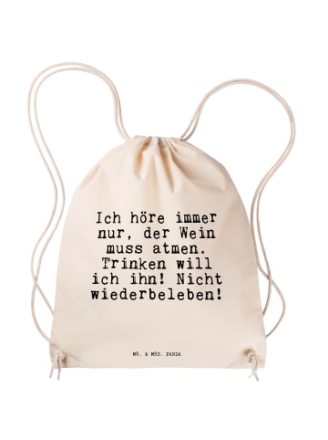 Mr. & Mrs. Panda Gymtasche Ich höre immer nur,... mit Spruch in Creme