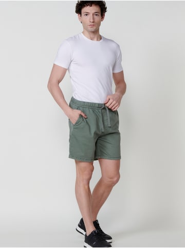 KOROSHI Jogger-bermuda-strick-denimfarbe in grun