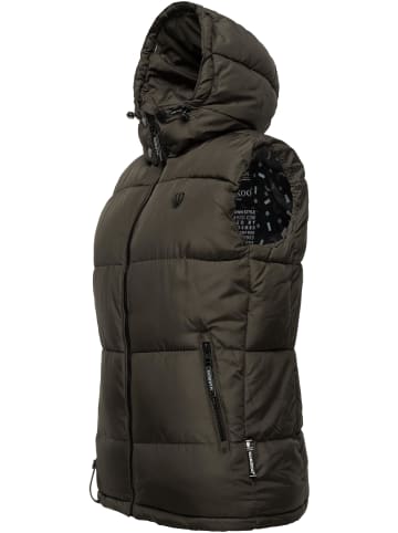 Marikoo Steppweste Eisflöckchen in Anthracite