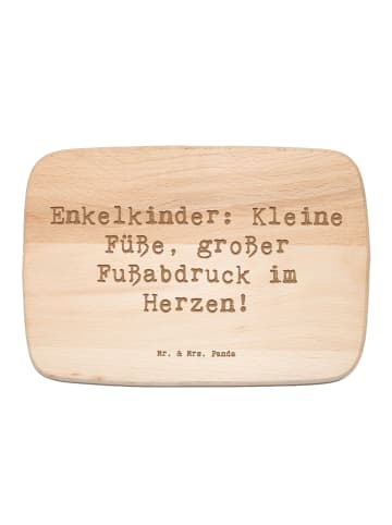 Mr. & Mrs. Panda Schneidebrett Holz Spruch Enkelkinder Fußabdruc... in Transparent