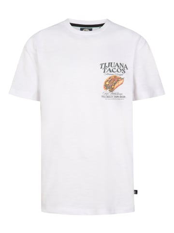 Petrol Industries T-Shirt mit grafischem Rückenprint Taco in Weiß