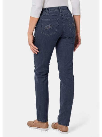 GOLDNER Jeanshose LOUISA Jeans LOUISA mit Stickerei in dunkelblau