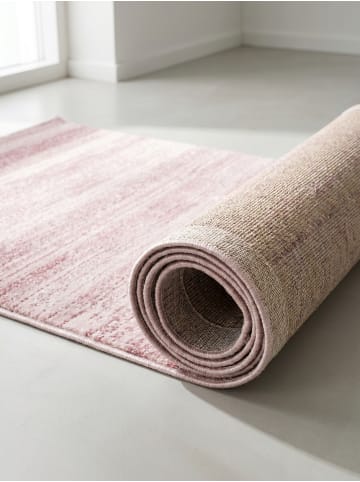 KADIMA DESIGN Teppich Kurzflor Waschbar Einfarbig INN Strapazierfähig OEKO-TEX in Pink