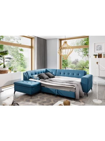 MF Design Lenny Recamiere Links in Flaschengrün -  (L) 210 x (B) 260 x (H) 93 cm