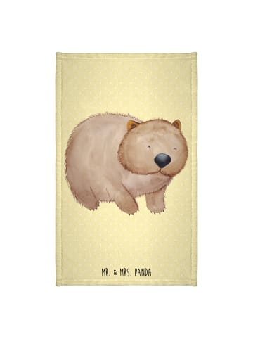 Mr. & Mrs. Panda Gästehandtuch Wombat ohne Spruch in Gelb Pastell