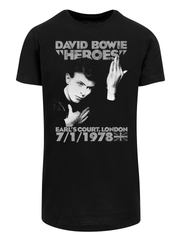 F4NT4STIC Long Cut T-Shirt David Bowie Earls Court Heroes in schwarz