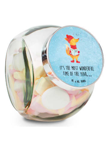 Mr. & Mrs. Panda Kaffeedose Fuchs Sänger mit Spruch in Eisblau