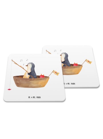 Mr. & Mrs. Panda Coaster Pinguin Angelboot ohne Spruch in Weiß