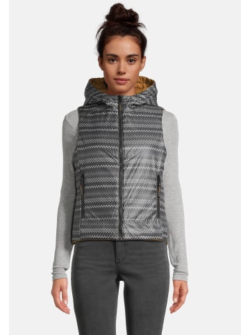 Krimson Klover Steppweste Vesta Hooded Reversible Vest in hazel-black