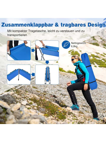 COSTWAY Campingbett 190x73x42cm in Blau