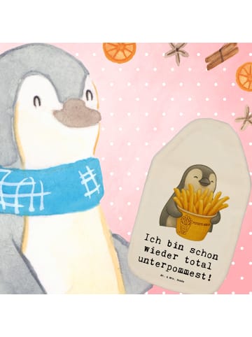 Mr. & Mrs. Panda Wärmekissen Pinguin Pommes Eimer mit Spruch in Weiß